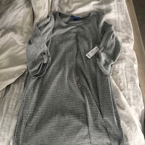 Black and White 3/4 Sleeve Dress